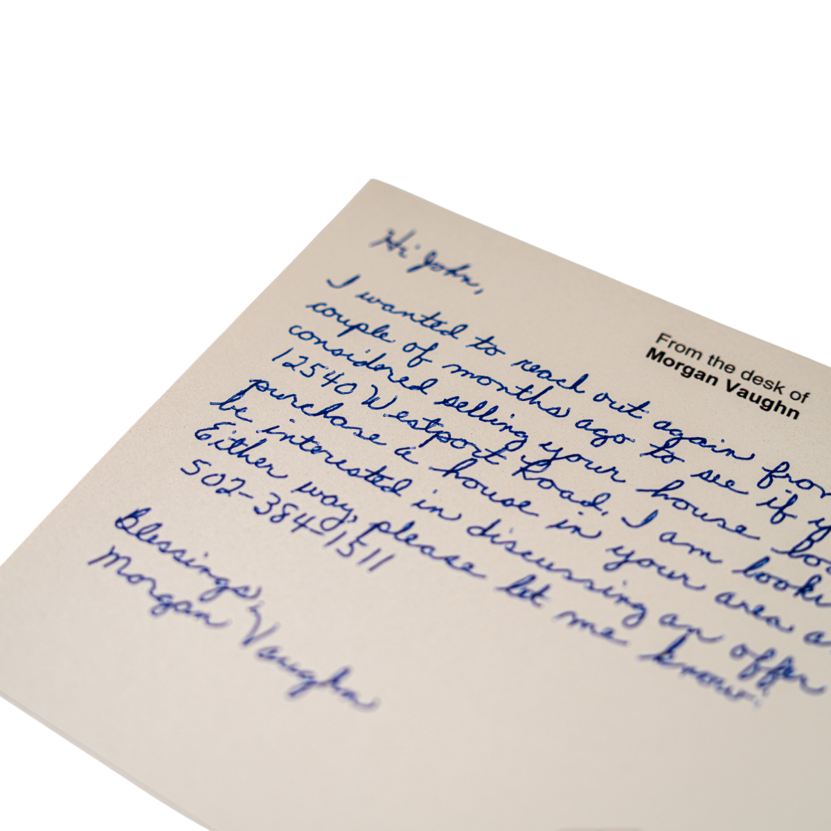 Handwritten mail sample 6
