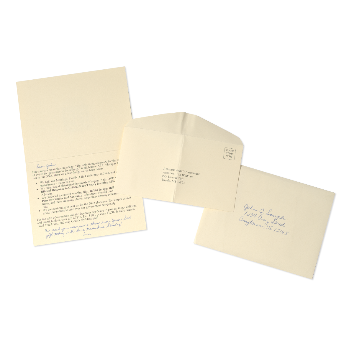 Handwritten mail sample 3