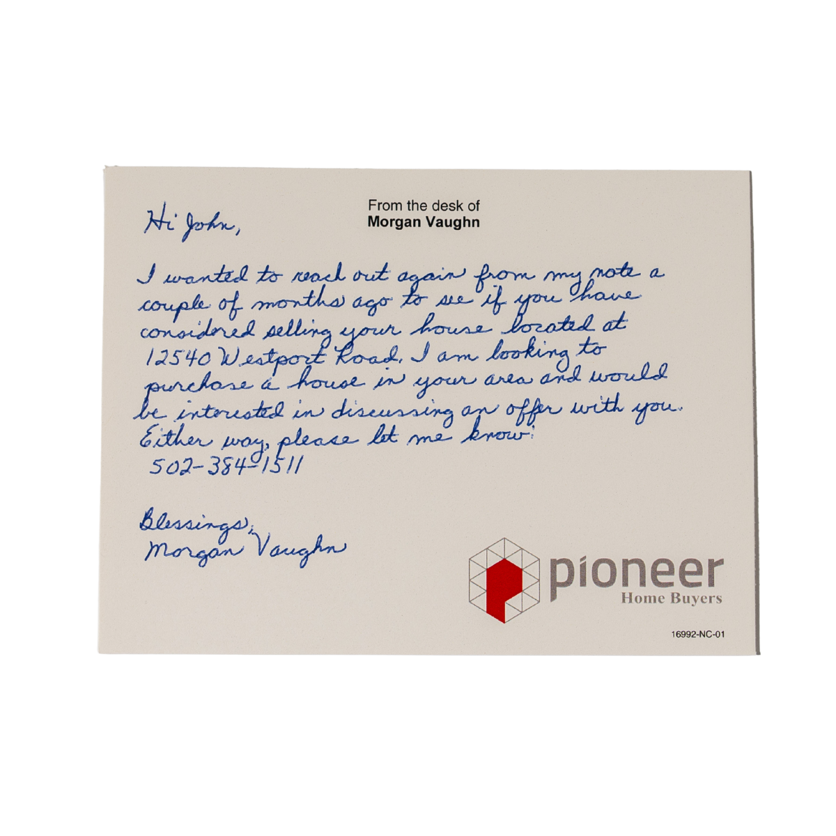 Handwritten mail sample 1